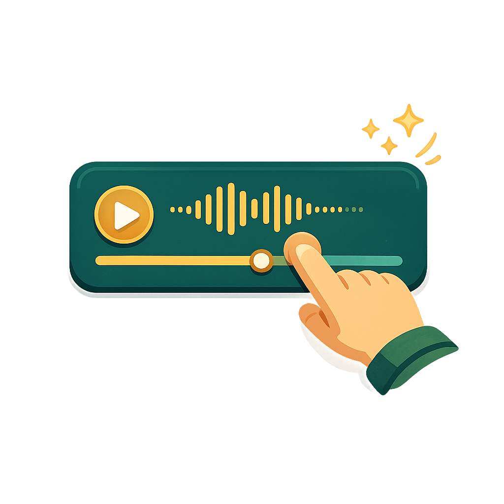 Click the mic and talk